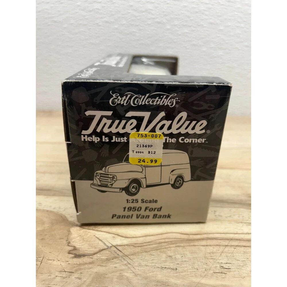 Vtg ERTL True Value 1950 Ford Panel Van Bank Diecast Model Car Scale 1:25